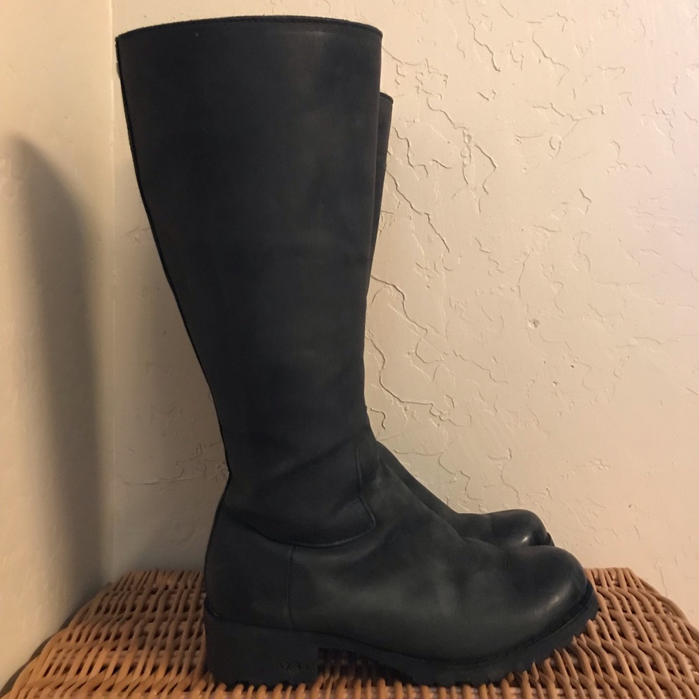 Ugg “broome” tall leather sheerling lined boots